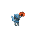 Riolu Carvin' a Punkin' Sticker